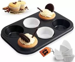 WOW Kitchen 1 muffin tray & 100 pcs muffin liner cups Kitchen Tool Set