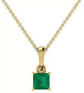 Chopra Gems Emerald Stone Pendant Genuine & Certified Locket/Pendant for Women's and Men's Emerald Brass Pendant