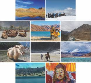 Anne Print Solutions® Himachal kashmir leh ladakh mountain poster lake poster Extra Large Size 1 Feet 25 mm* X 1.5 Feet 25 mm* Set Of 10 Poster mountain poster for wall | scenery poster Multicolor Paper Print