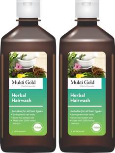 AXIOM Mukti Gold Herbal Hairwash for Damaged Hair, makes hair shiny with 15+ Herbs