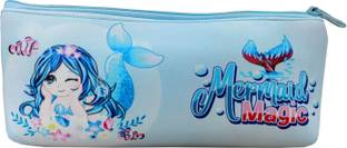 TITIRANGI Mermaid Theme Cutest Pencil Pouch Travel Pouch for Girls Storage Makeup Pouch mermaid Art Canvas Pencil Box