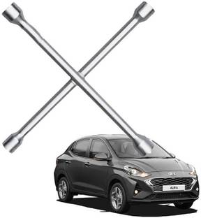 AUTO PEARL Car Wheel Nut Spanner Wrench for Aura Size 17-19-21-23 Double Sided Lug Wrench