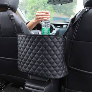 Automaze Car Purse Handbag Holder, Seat Organiser Bag Black Car Storage Bag