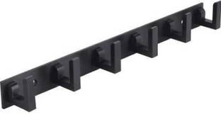 deeplax BLK ft 6 PIN Stainless Steel Cloth Hook/Hanger/KeyHolder/DoorHook (set of 1 pcs) Hook Rail 6