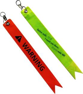 Meeko.com Warning tag Fluorescent Reflector Drive Safe Reflector Key Chain