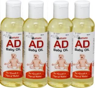 Afflatus AD Vitamin Baby Massage Oil for Healthy Baby Massage (100ml x 4)