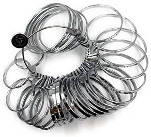 Erasio Bangle & Bracelet Sizer Metal Gauge 1-27 for Measuring Sizes on Hand Wrist Multi Vise Tool