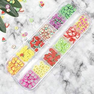 D.B.Z. Nail Art Clay Slices 1 Box Colorful Fruits 12 Designs