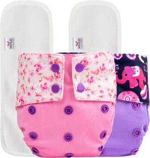 MYLO Baby Reusable Cloth Diaper + Insert Pad | Enhanced Leak Protection(3M-3Y)