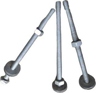 SUPERJOY Nut & Bolt Set Nut & Bolt Set 15 Pcs of 4" Inch 5 mm Bolt Nut Bolt (Iron)
