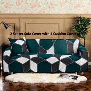 lukzer Polyester 2 Seater Sofa Geometric Cover
