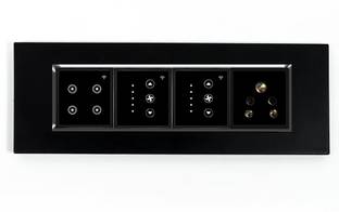 Urja Smart Automation 8M Touch Switch Board (Horizontal), 3 Switch Control + 2 Fan Regulator + 1 Plug