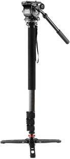 Xtreme Acoustics Professional Carbon Fiber with Fluid Head Mount, Gopro with 3 Adjustable Monopod