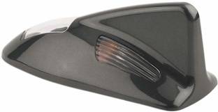 LAVITRA Solar Car Led Roof Spoiler Shark Fin Shape Car Antenna Decorative Lights Black Satellite Vehicle Antenna