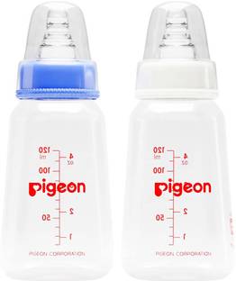 Pigeon PERISTALTIC NURSING BOTTLE TWIN PACK KPP-120ML(BLUE & WHITE) NIPPLE S - 120 ml