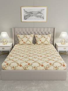 Raymond Home Microfiber Double Flat 125 TC Floral Bedsheet