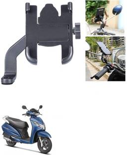 Qiisx Mirror Fitting Metal Mobile Holder For Honda Activa 125 Bike Mobile Holder