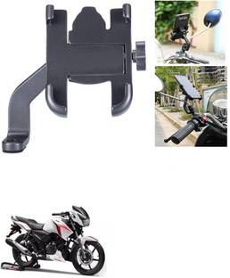 Qiisx Mirror Fitting Metal Mobile Holder For TVS Apache Bike Mobile Holder