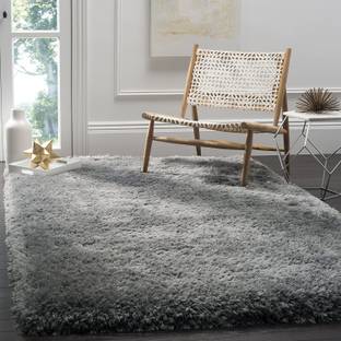 Shag Weaving Grey Polyester Carpet
