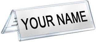 YIXT 0 Compartments Acrylic Acralic name plate for office desk