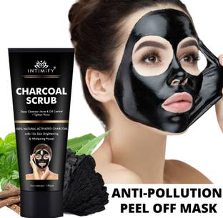 INTIMIFY Anti Pollution Bamboo Charcoal Peel Off Mask For Brighter Skin & Deep Cleanse