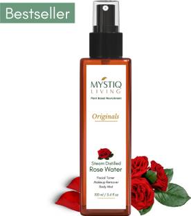 Mystiq Living Rose Water Spray For Face, Skin and Hair | Gulab Jal - Kannauj