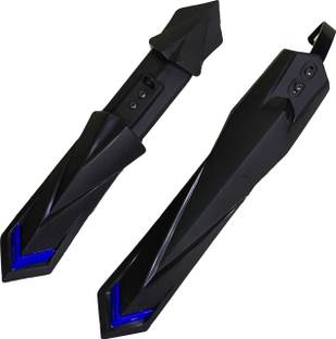 COZYCOOL Bicycle Front & Rear Mudguard with Long Patti Fitting, Black Blue Full Length Front & Rear Fender