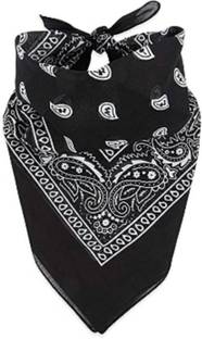 Bismaadh Unisex Bandana For All Ages ["Black"] Handkerchief