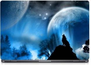 i-Birds ® Night Wolf Exclusive High Quality Laptop Decal, laptop skin sticker 15.6 inch (15 x 10) Inch iB-5K_skin_0505 High Quality HD Printed Vinyl Laptop Decal 15.6