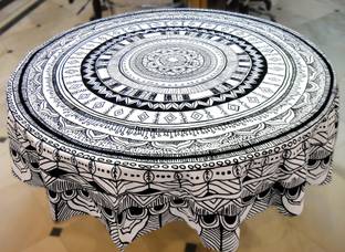 Miyanbazaz Cotton 6 Seater Printed Table Cover