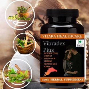 Vitara Healthcare Vibradex Plus, Men's Stamina Power, Ayurvedic Product, 30 no, Pack of 1