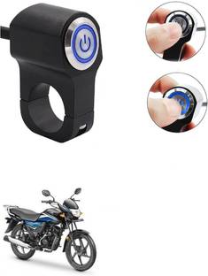 Qiisx CNC On/Off Motorcycle Handlebar Fitting With Light For Honda Dream Neo Handle Bar Grip For Honda Universal For Bike