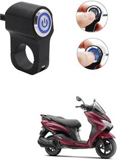 Qiisx CNC On/Off Motorcycle Handlebar Fitting With Light For Suzuki Burgman Street Handle Bar Grip For Suzuki Universal For Bike