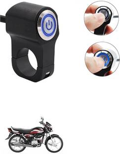 Qiisx CNC On/Off Motorcycle Handlebar Fitting With Light For Hero CD Handle Bar Grip For Hero Universal For Bike