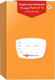 Target Publications Small Notebooks | Both Sides Blank Copy |17 x 27 cm Approx | GSM 58|Set of 7 Regular Notebook Unruled 172 Pages