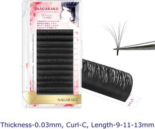 Nagaraku Bloom Eyelash Auto Fans Eyelash 0.03mm Curl C Length 9-11-13mm Volume Lashes