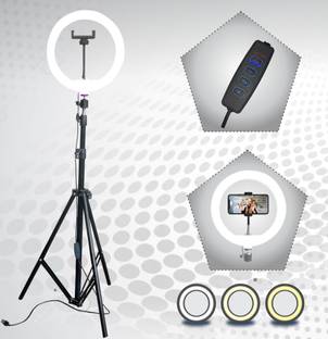 airtech 10“ Big LED ring light with stand for youtube videos with Phone Holder Ring Flash