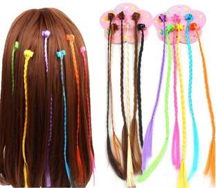 Avittam Multicolor feather clip hair extensions for girls  Extension Hair Extension