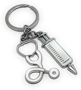 Virom Cute Doctor Medical Tools Stethoscope Syringe Key Chain