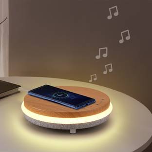 EMGA Delivering Innovation Music Lamp with Portable Bluetooth Speaker,Phone Holder,Wireless Charging Lamp Table Lamp