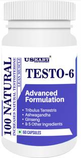 US KART Testo-6 Advanced Formulation Increase Natural Testosterone Booster (60Capsules)