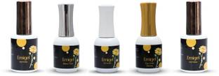 Gleevia Combo Kit of UV Nail Primer, Top Coat Glossy, Base Coat Rubber and Gel Polish 15ml Each Pack for Beginners and Professionals