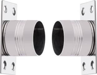 DecorDepo Silver Curtain Knobs, Rod Rail Bracket Metal