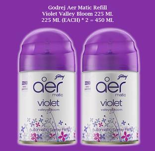Godrej Aer VIOLET VALLEY LAVENDER FLAVOUR Refill MATIC VILOET VALLEY BLOOM 225ML