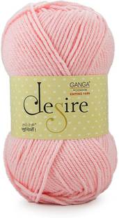 GANGA Desire Hand Knitting and Crochet yarn (Peach) (200gms)