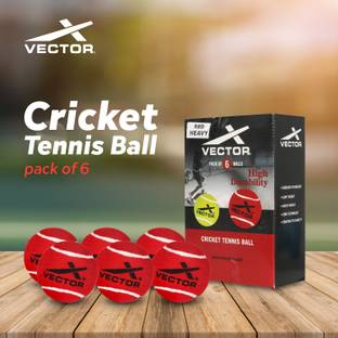 VECTOR X Heavy-Red Cricket Tennis Ball