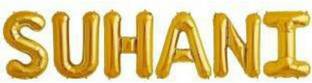 FLIPZONE Solid "SUHANI" Name Decoration Letter (Gold, Pack of 6)