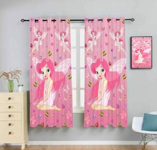 Newturn 155 cm (5 ft) Polyester Room Darkening Window Curtain (Pack Of 2)