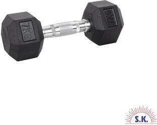 s k traders 7 Kg Hex Dumbbells (Pair) Fixed Weight Dumbbell