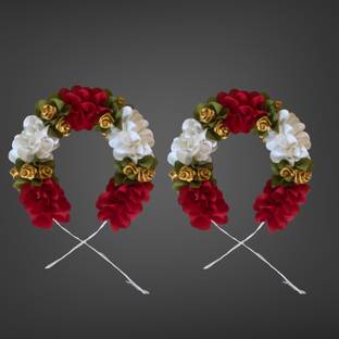 RMKArt Artificial Flower for Women Hair Accessory Garland Juda Gajra(Pack of 2) Hair Chain